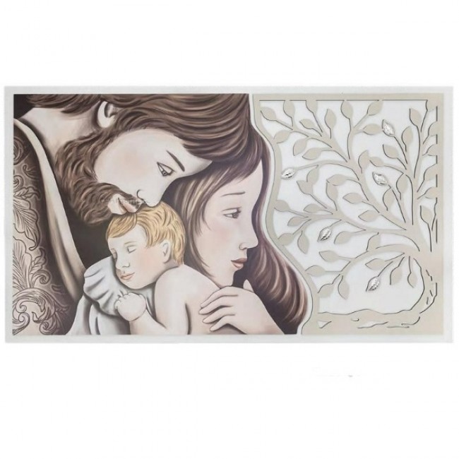 Quadro sacra famiglia grande legno