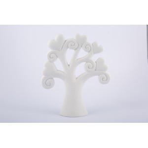 offerta albero della vita grande in ceramica bianca 