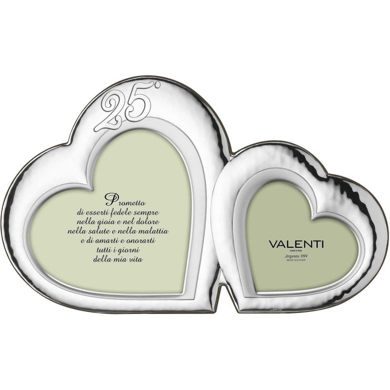 DLM - Portafoto Memo Clip Fiore In Cristallo Con Cuore E Fedi 50 Anniversario Nozze - Foto 4