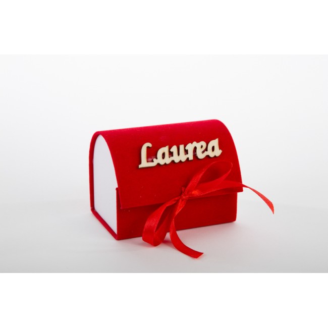 Bomboniera portaconfetti bauletto laurea