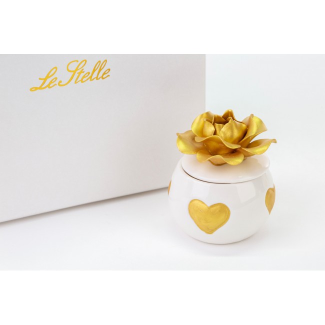 Bomboniera scatola cuori oro le stelle