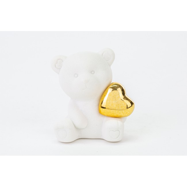 Bomboniera orsetto cuore oro Bomboniera orsetto cuore oro