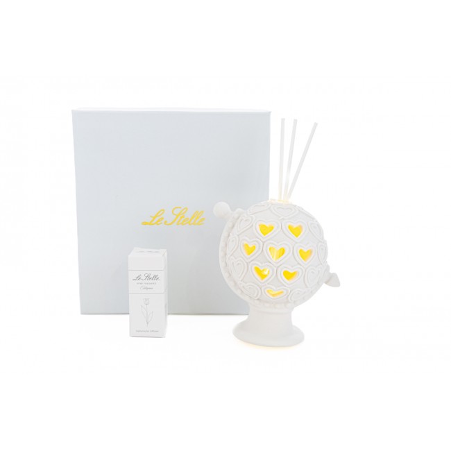 Bomboniera profumatore mappamondo piccolo con led le stelle