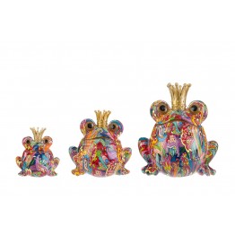 rana ranocchio salvadanaio multicolor le stelle