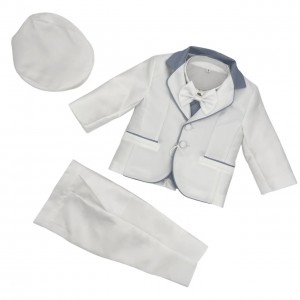 abito nazareno gabrielli bianco e grigio