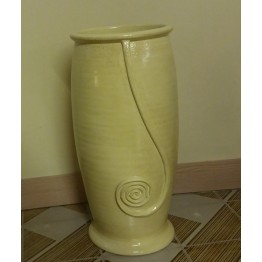 vaso porta ombrelli in ceramica beige