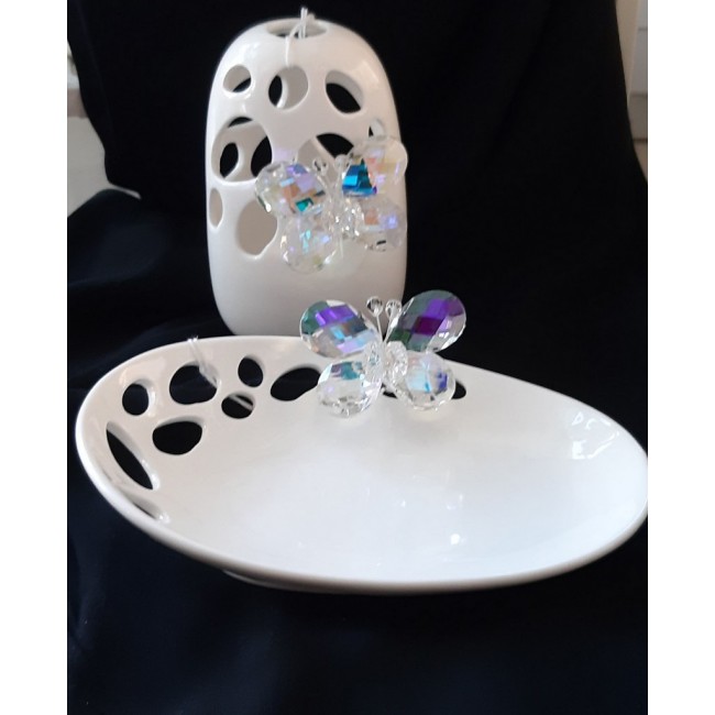 Piattino e vaso profumatore