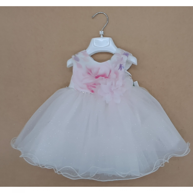 Abito elegante per bimba con corpetto a fiori
