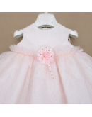 abito bimba pizzo con fiore rosa Abito bimba pizzo con fiore rosa