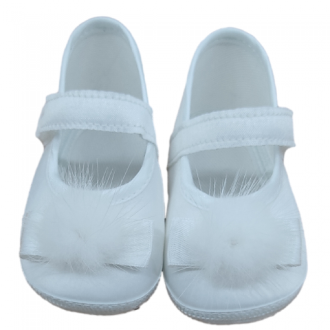 Scarpe bimba con pon pon