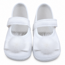 Scarpe bimba con pon pon