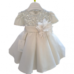 vestito per bimba bianco con paillettes