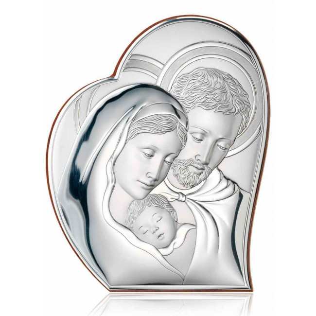 Sacra famiglia in argento 