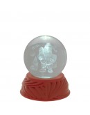 Bagutta globo lampada con Babbo Natale su base rossa con led