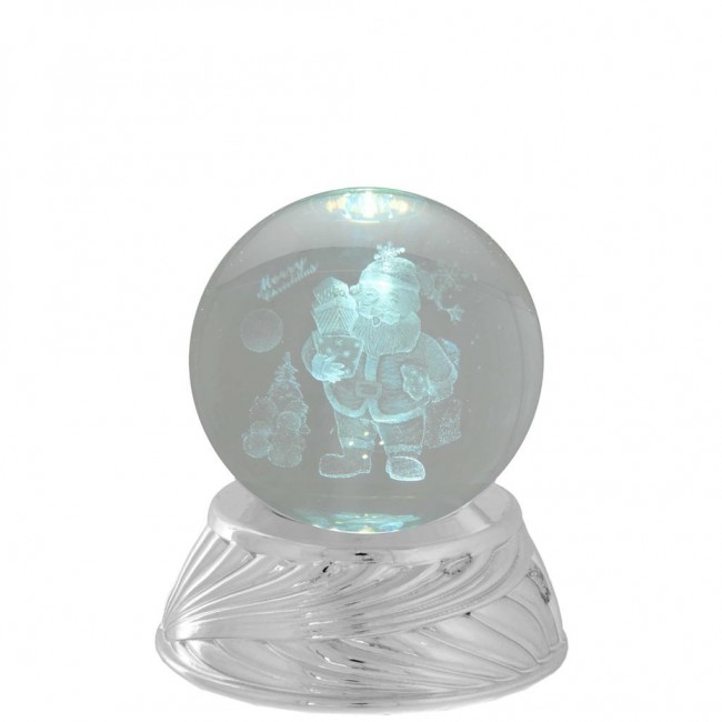 Bagutta globo lampada con Babbo Natale e led Bagutta globo lampada con Babbo Natale e led