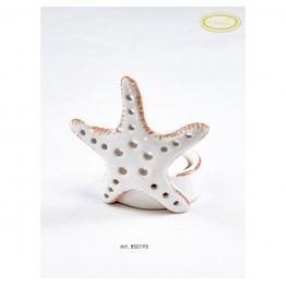 Bomboniera porta candela mare in ceramica