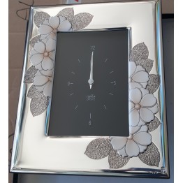 Sveglia decoro argento ceramica 