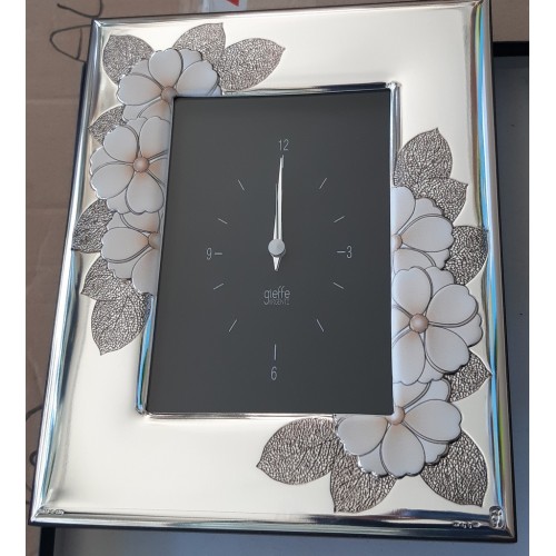 Sveglia decoro argento ceramica 