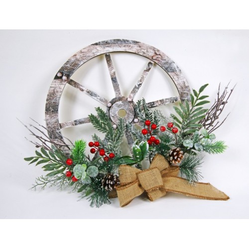 ruota in legno natalizia ruota in legno natalizia