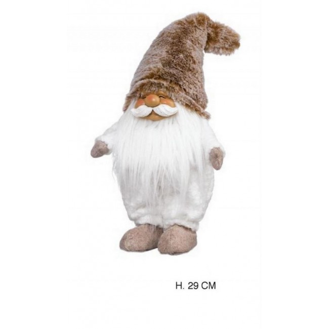 Elfo piccolo con abiti in tessuto peluche Elfo piccolo con abiti in tessuto peluche