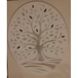 quadro ovale valenti con albero