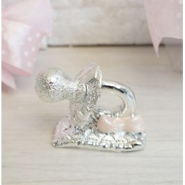 Bomboniera ciuccio rosa nascita battesimo