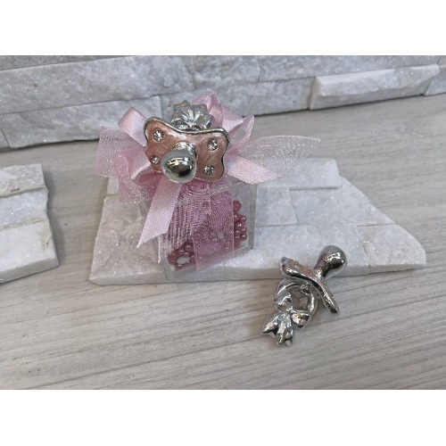 ciucciotto rosa con strass