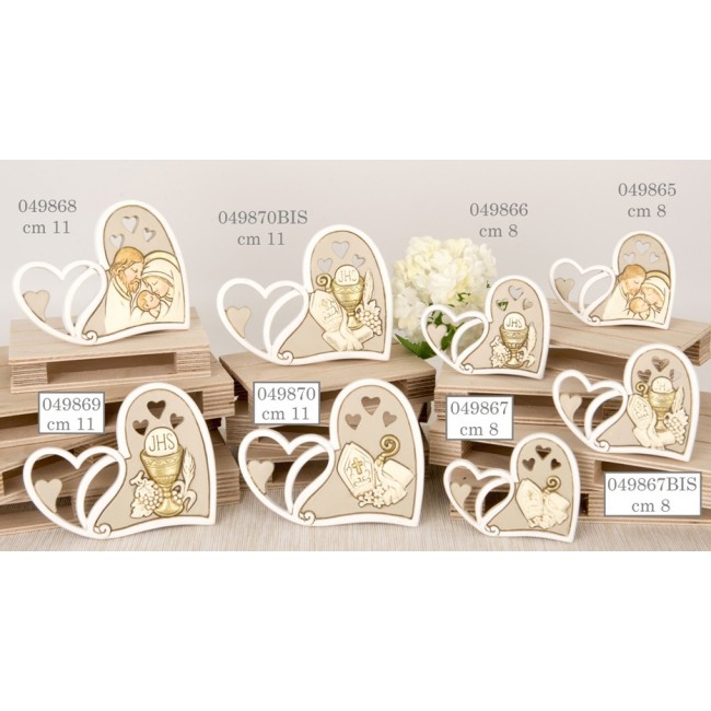 Bomboniera cuore sacra famiglia comunione cresima