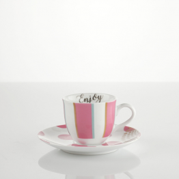 Tazze caffe in porcellana candy pink