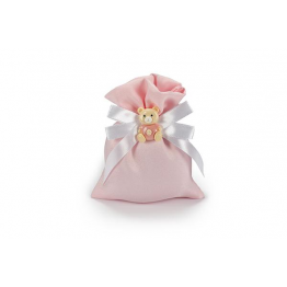 sacchetto con orsetto rosa 