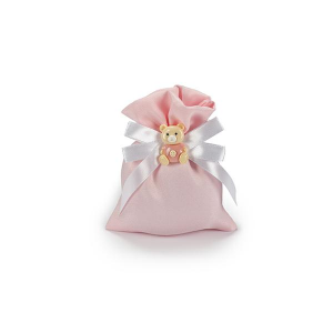 sacchetto con orsetto rosa 