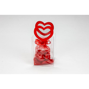 borsetta pvc con manico cuore
