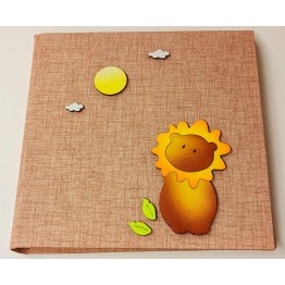 album grande con leoncino in legno