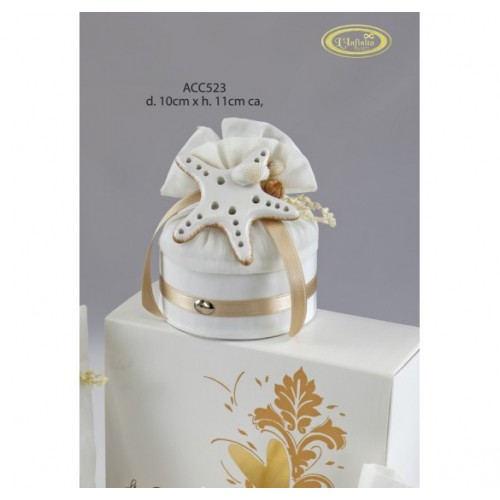 stella marina corallo su sacco pouf