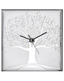 portafoto cofanetto sveglia orologio con albero argento portafoto cofanetto sveglia orologio con albero argento