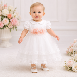 Alessia Abito per bimba con fiori rosa