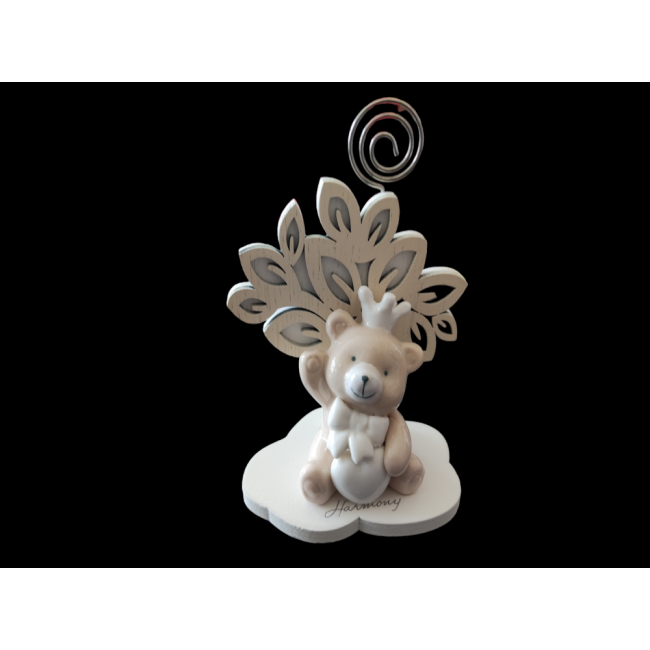 Bomboniera albero con orsetto re e clip