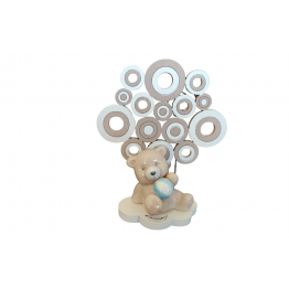 Bomboniera clip albero con orsetto che gioca