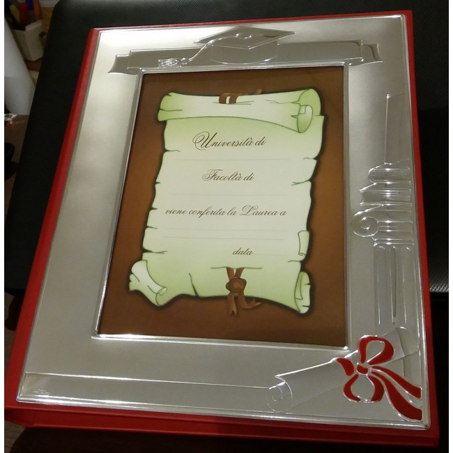 Album con portafoto in argento laurea Album con portafoto in argento laurea