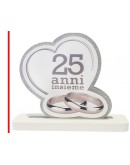 cuore con fedi polistirolo anniversario