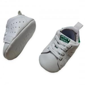 scarpe bimbo bianco verde