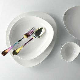 servizio piatti aqua weiss bianco