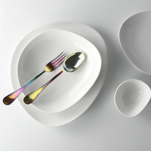 servizio piatti aqua weiss bianco