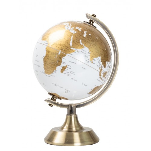 mappomondo harmony con base in metallo oro