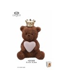 orsetto con cuore e corona