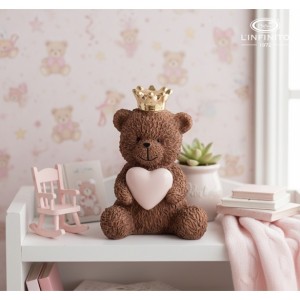 orsetto con cuore e corona