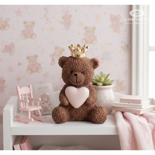 orsetto con cuore e corona