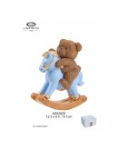 orsetto teddy su cavallo a dondolo