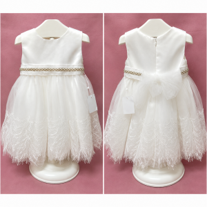 Abito bimba con perle e ricami