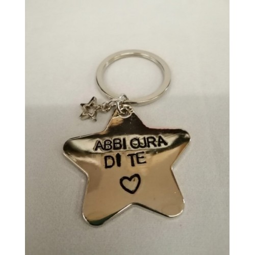 portachiavi stella abbi cura di te portachiavi stella abbi cura di te